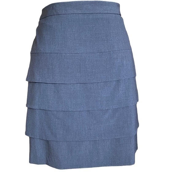 Counterparts Gray Tiered Layered A-Line Mini Skirt 10 NWOT - Picture 1 of 13